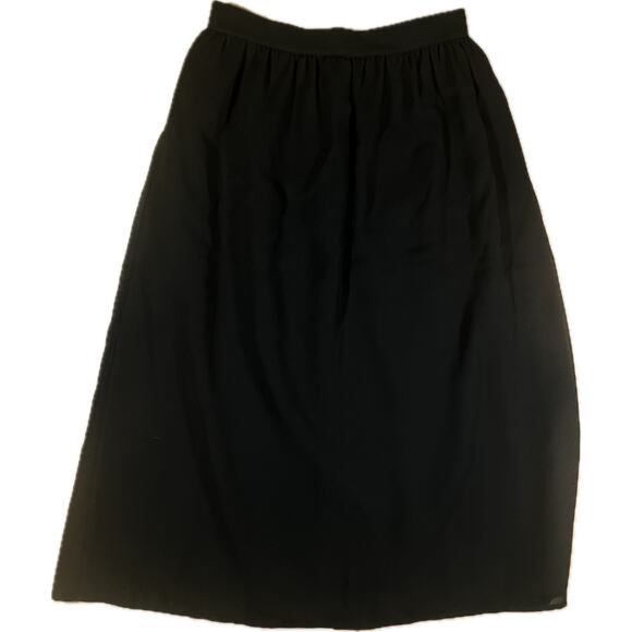 Vintage Body English Black Pleated A-Line Midi Skirt High Waist Union Tag 5/6 - Picture 1 of 8